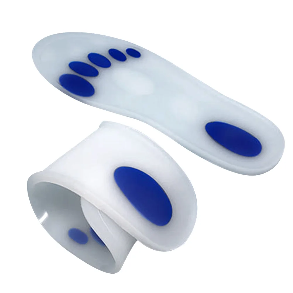 

1pair Pain Relief Replacement Non Slip Cushion Foot Insole Breathable Soft Silicone Shock Absorption Protection Full Length