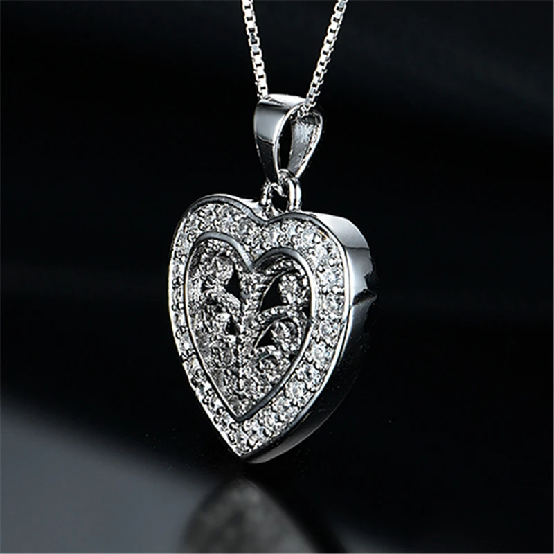 Ожерелье из стерлингового серебра 925 пробы с прозрачным кубическим цирконием в