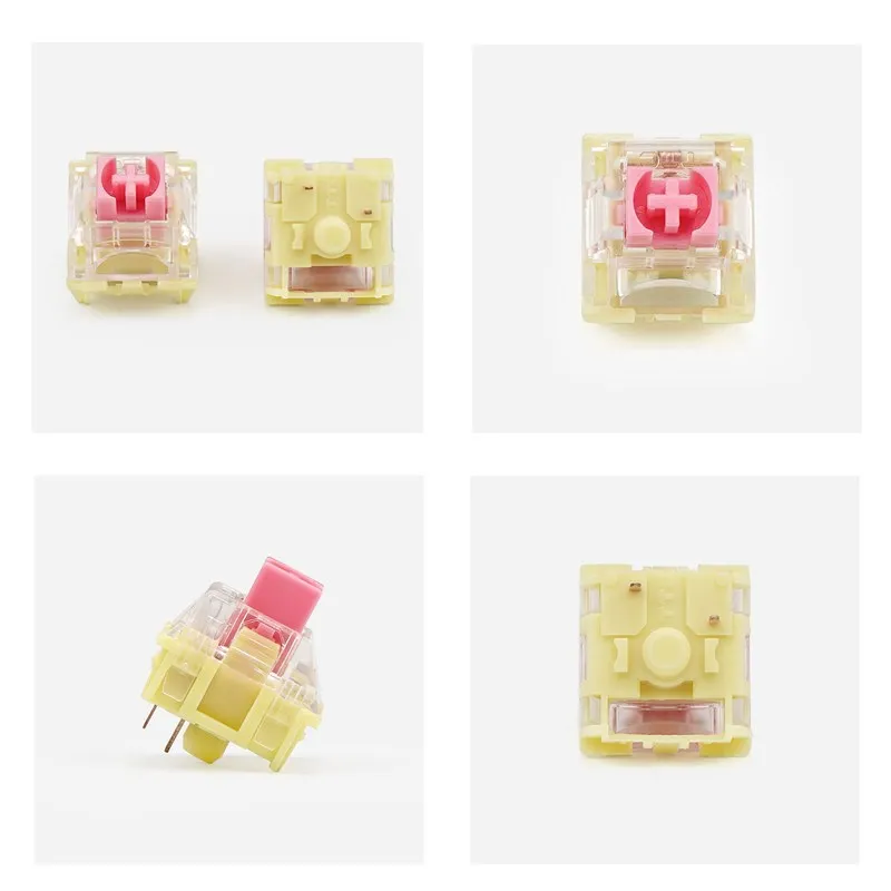 

TTC Gold-Pink Switch 3pin RGB SMD Liner Handle 37g Force MX Clone Switch For Backlit Mechanical Keyboard 100m Replacement Switch