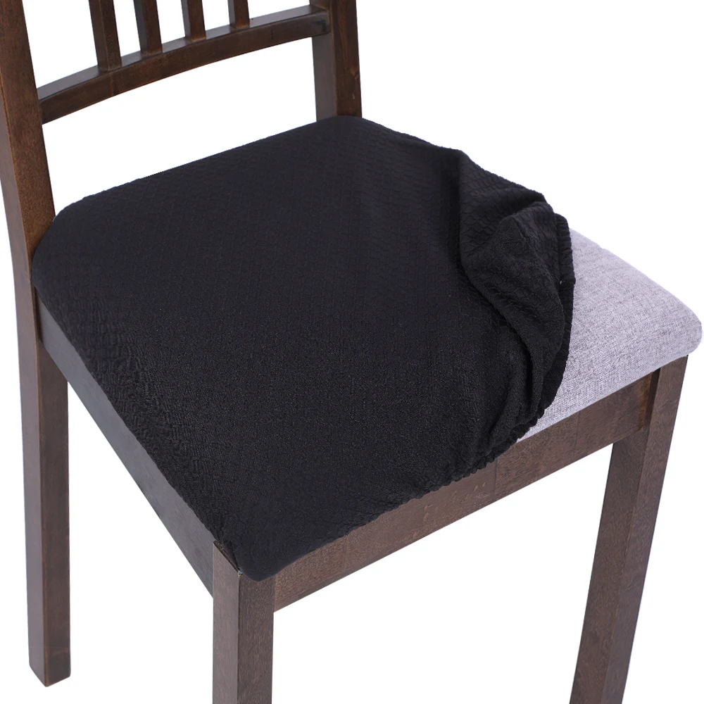 1pc Black 1/2/4/6 шт Non-slip серебро диван-подушка для сидения однотонные Цвет сиденья стул подушки для Padchair стулья 40x42 см - Цвет: 1pc Black