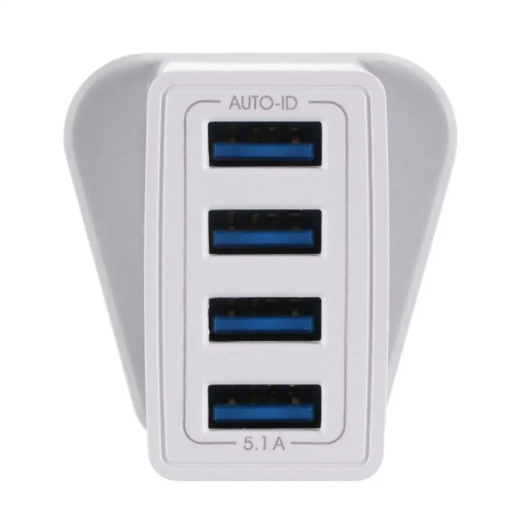 USB зарядное устройство UK настенное адаптер 4 порта 5.1A быстрая зарядная станция