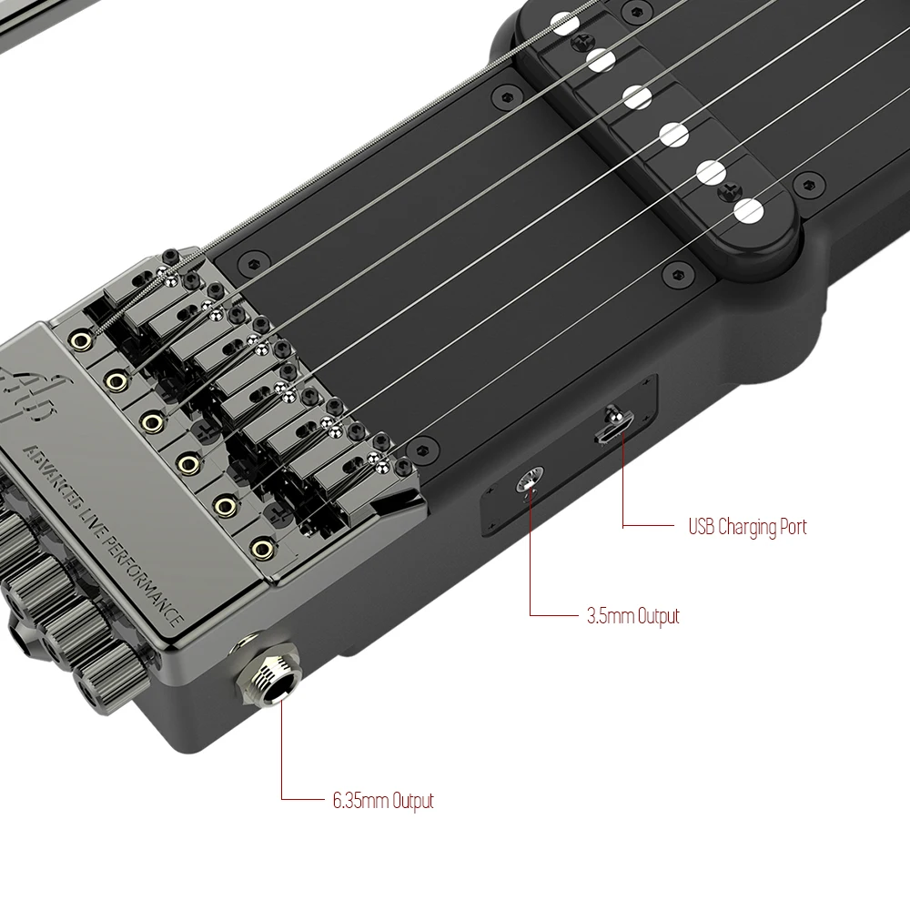 ALP FT 221S портативный складной Безголовый портативная электрогитара Встроенный
