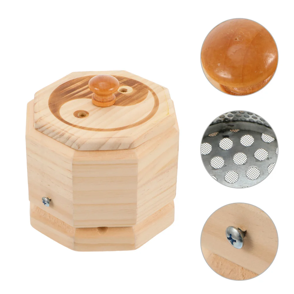 

1pc Health Care Moxibustion Box Household Moxibustion Therapy Wooden Box