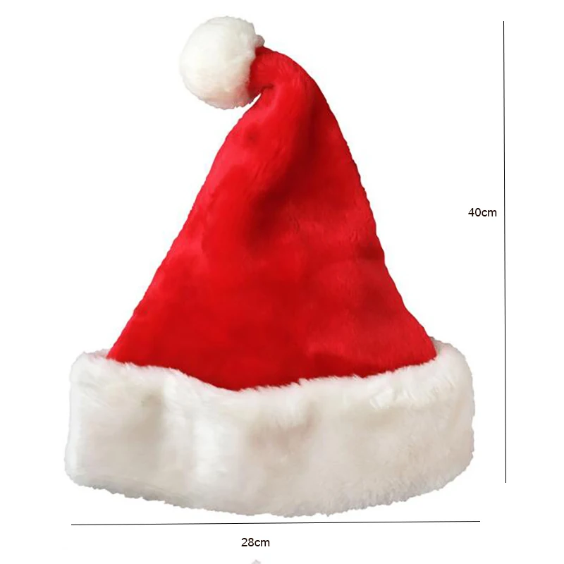 

Plush Christmas hats Christmas Holiday Xmas Cap for Santa Claus Christmas Hat