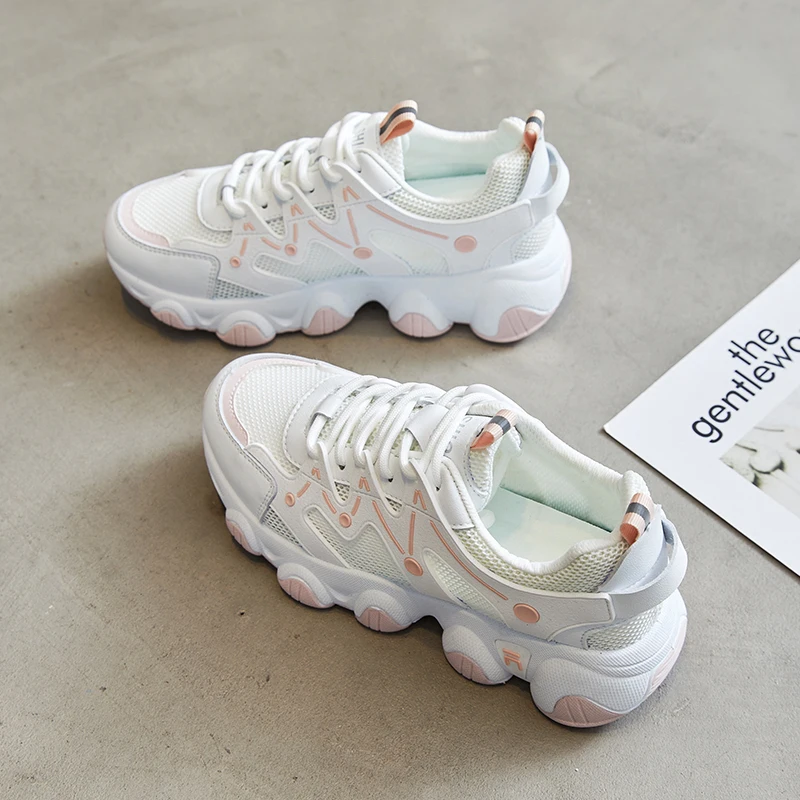 

Women's Chunky Sneakers Women Shoes Platform White Casual Sport Shoes 2021 Spring Designer Vulcanized Tennis Female basket femme