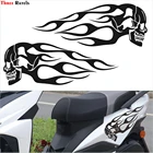 Три Ratels FD8 наклейка на машину, Мотоцикл Череп Пламя полоса Бензобак виниловые наклейки универсальные для мотоцикла грузовика