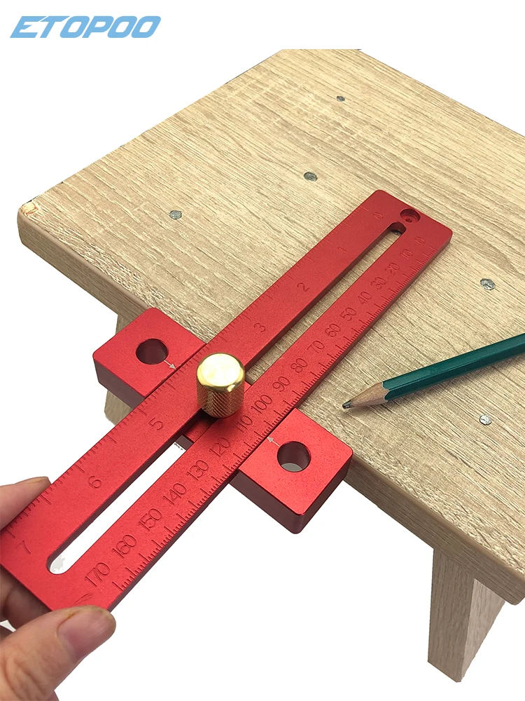 Деревообрабатывающий писк 370 мм Т образная линейка отверстие разметочная