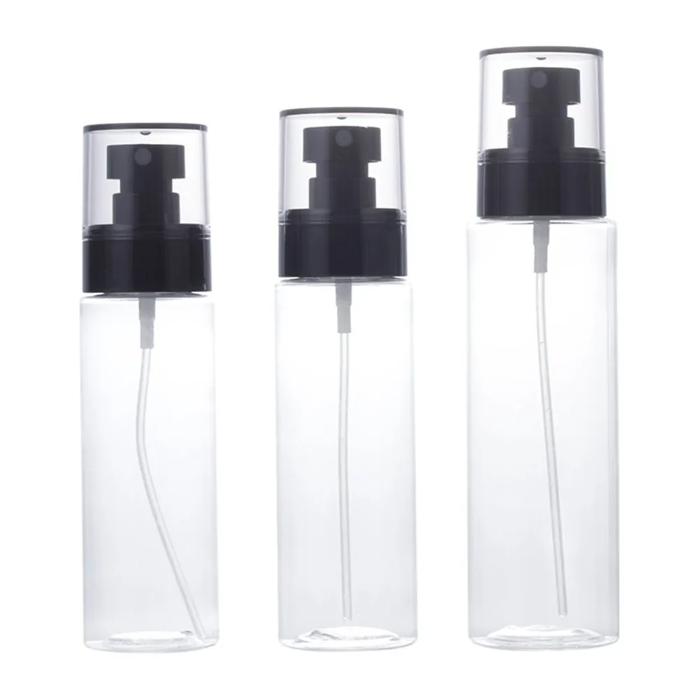 

100/120/150ml Plastic Spray Bottle Essential Oil Liquid Pet Spray Empty Bottle Transparent Refillable Perfume Atomizer Container