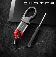 for renault duster car trinket car accessories key keyring metal car leather key for renault duster car accessories