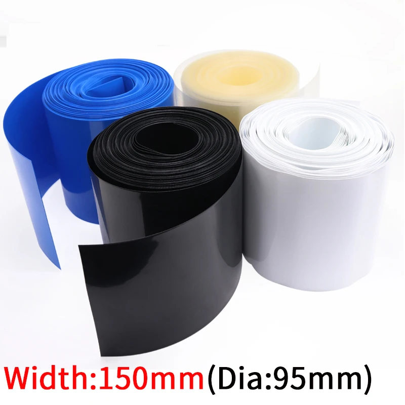 

Dia 95mmPVC Heat Shrink Tube Width 150mm Lithium Battery 18650 Pack Insulated Film Wrap Protection Case Pack Wire Cable Sleeve