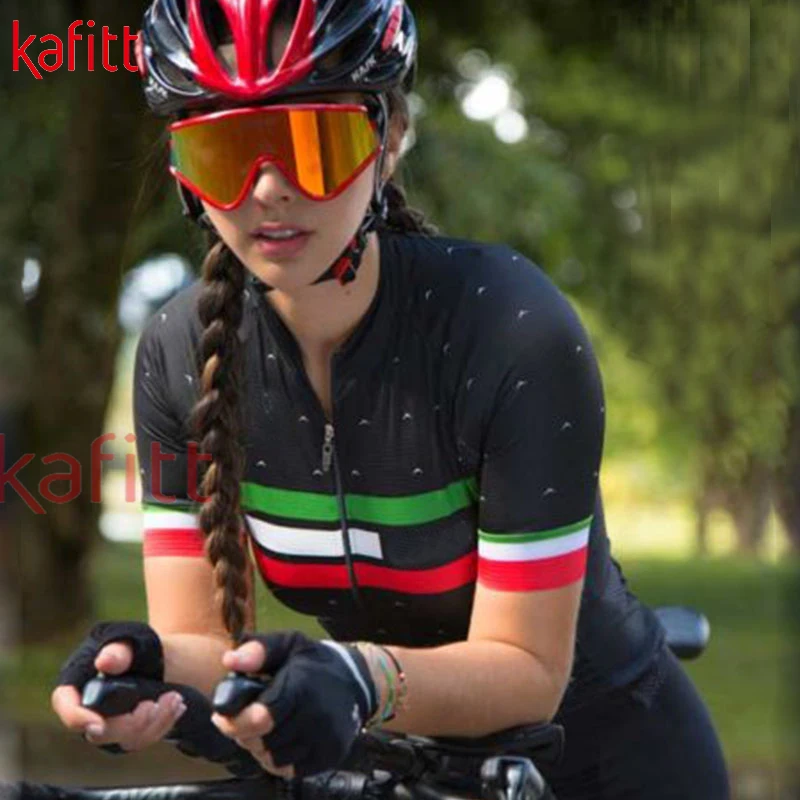 Велосипедный костюм cafitt летний с коротким рукавом женский комбинезон