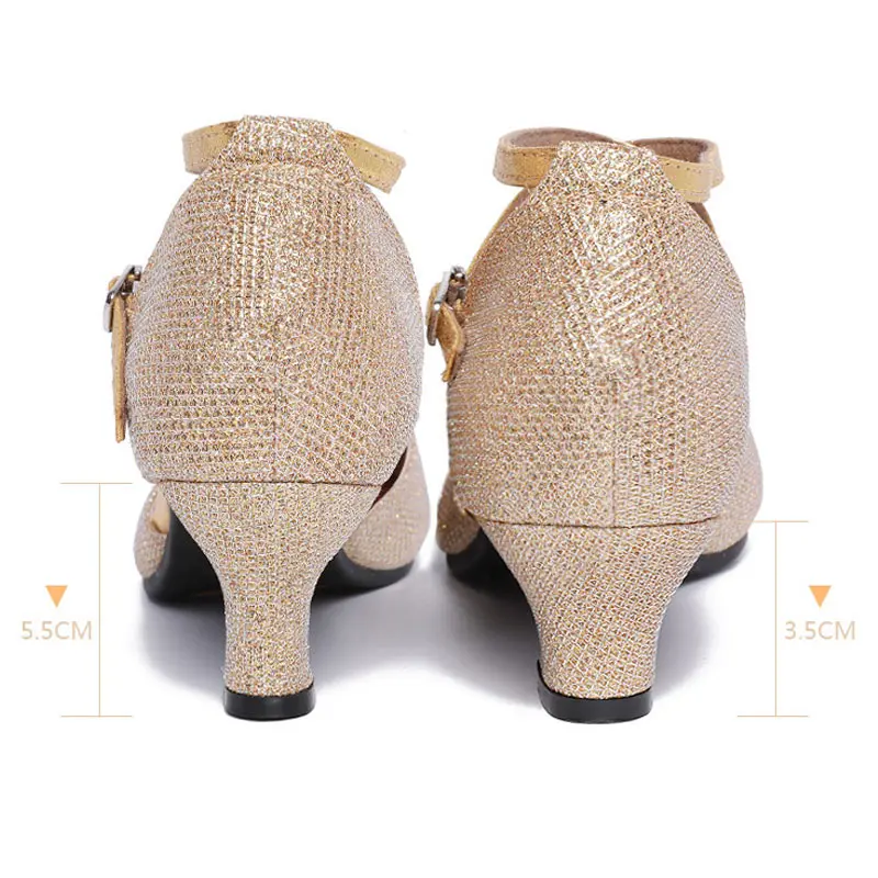 Женские туфли для танго и латиноамериканских танцев с закрытым носком бальных