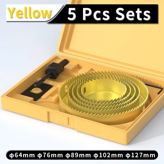 

64-127mm Drill 7Pcs/Set Carbon Steel Cut Plastic Cut Wood Hole Metal Cutting Tool Saws