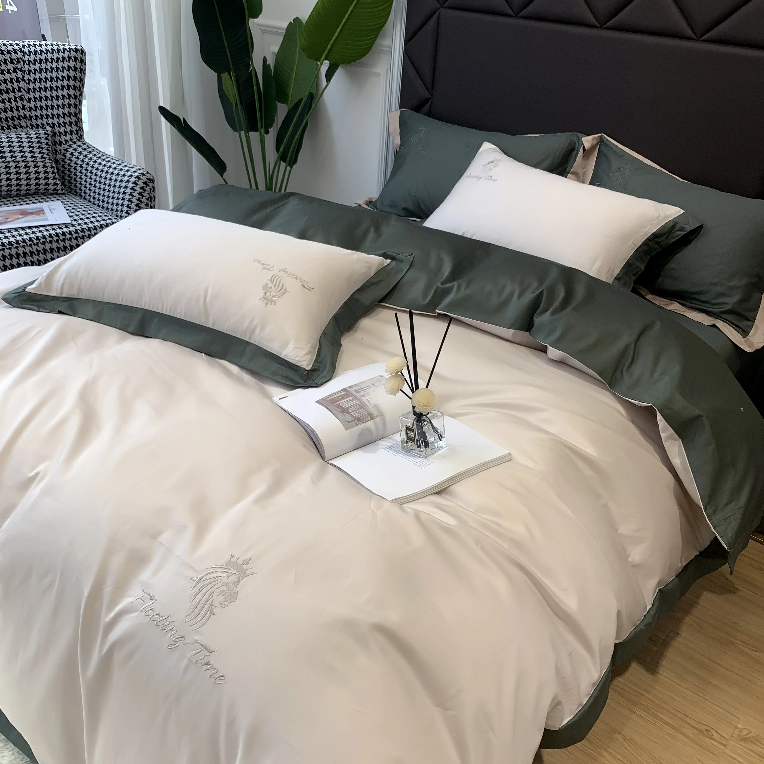 

Soft Cotton Bedding Set Simple Conforte Bed Sheets Pillowcases Bedding Set Twin Nordic Housse De Couette Home Textile DE50SJT