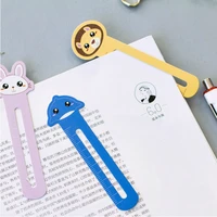 30pcs cute animal farm paper bookmark ruler book holder multifunction student boy girl school office clip stationery gift rabbit