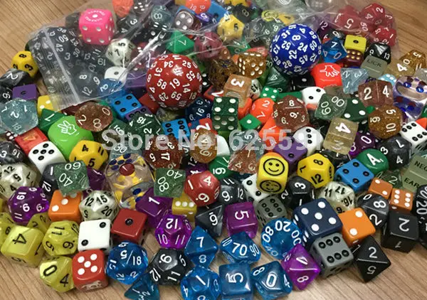 100 шт./компл. высокое качество красочные казино кости набор смешивание случайных