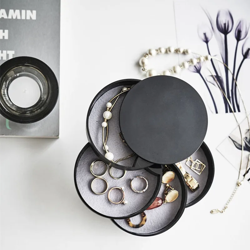 

Пластиковый белый четырехуровневый ящик CuteLife для хранения ювелирных изделий, скандинавский дисплей, настольный органайзер для спальни, до...