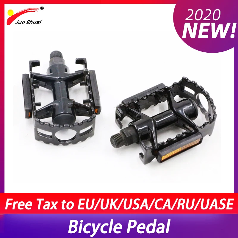 JS Ultralight Bicycle Pedal MTB Road Bike Accessory Part Yellow Reflector Anti-skipping Pedales Bicicleta Moutain Pedals | Спорт и