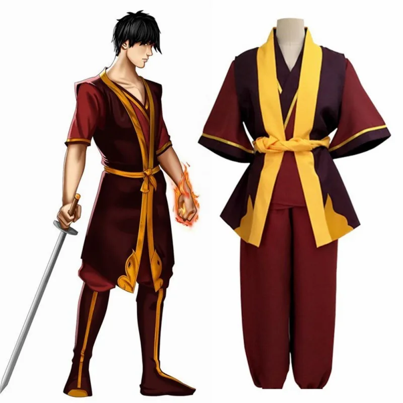 

Avatar The Last Airbender Prince Zuko Cosplay Costume Anime Custom Made Uniform Anime Cosplay Halloween Carnival Suit Uniform
