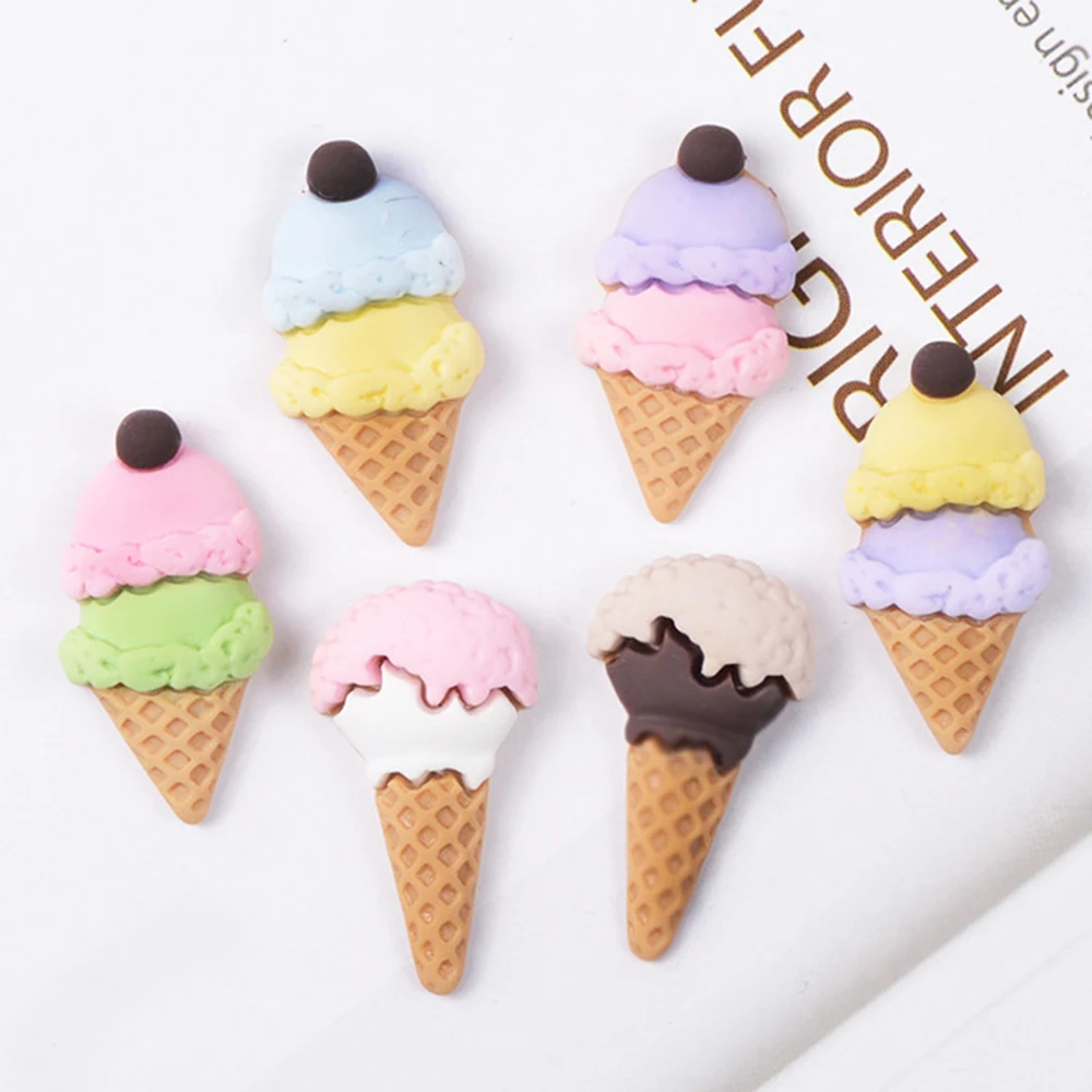 10 шт./лот имитация мороженого из смолы слизь пушистый Шарм наполнитель Детские