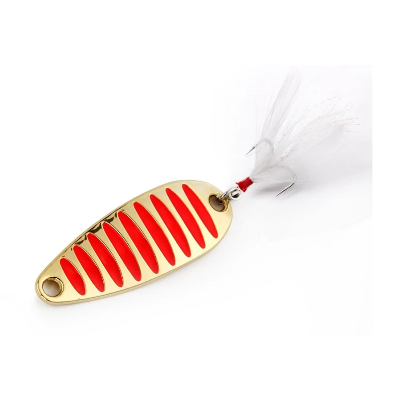 10g 15g 20g Fishing Lure Bait Spoon Gold/Silver Hook Pesca Hard Lures Metal |