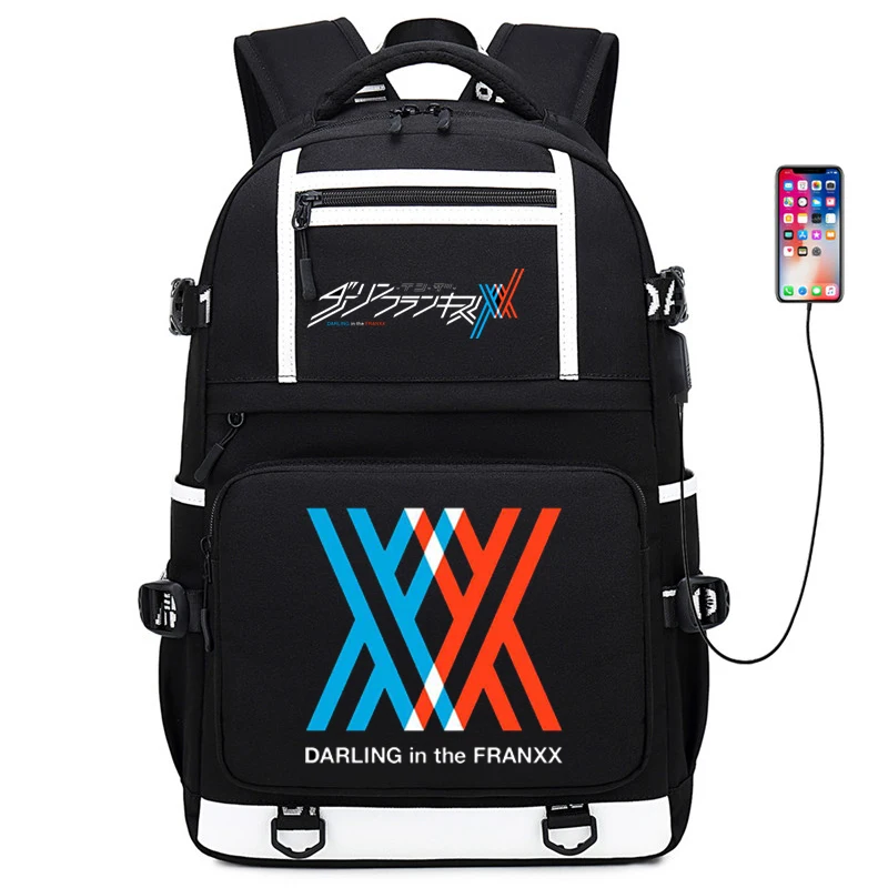 Рюкзак женский нейлоновый с USB-разъемом для зарядки ноутбука | Багаж и сумки