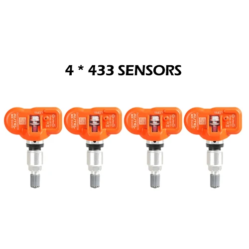 4 x 433 sensors AUTEL сенсор mx-сенсор TPMS 433 МГц датчик давления в шинах Универсальный mx-сенсор 433 МГц программист работает с AUTEL Maxitpms TS601 - Цвет: 4 x 433 sensors
