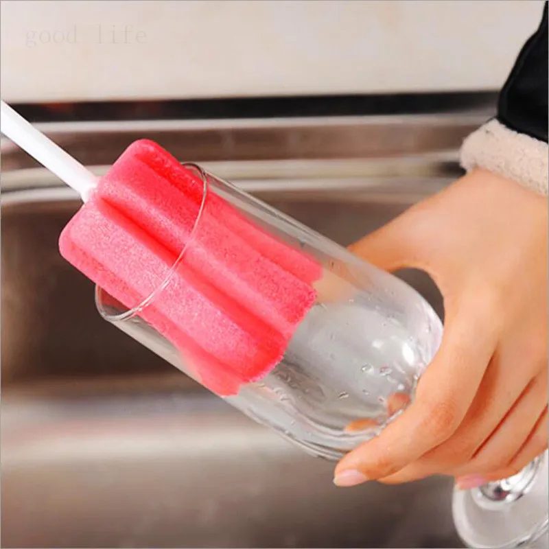Чистящие щетки губчатая щетка для бокалов бутылка кофейного чая стеклянная