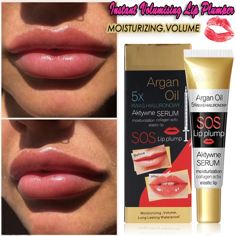 

Instant Volumising Lip Plumper Moisturizing Lip Repairing Reduce Lip Fine Lines Brighten Lip Color Collagen Lip Plumper Oil