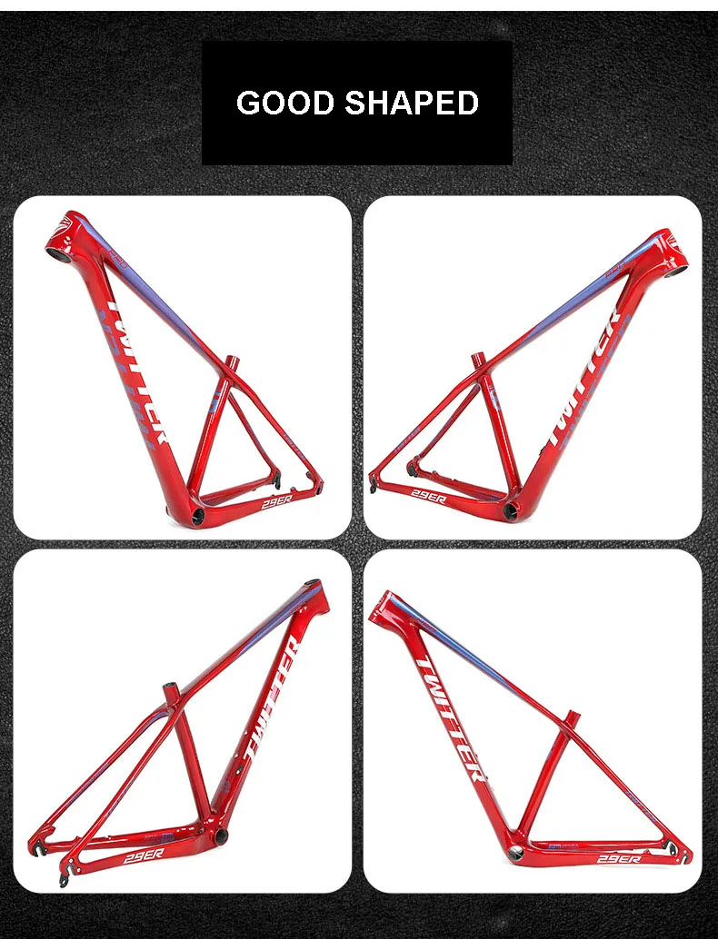 Twitter LEOPARDpro MTB XC карбоновая рама 29er 27,5 er горный велосипед Внедорожный гоночный дисковый тормоз внутренний кабель Быстрый выпуск через ось