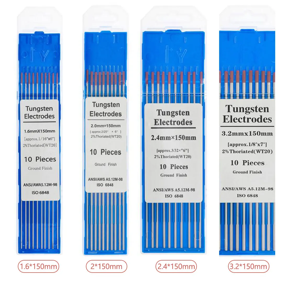 Вольфрамовые сварочные электроды TIG профессиональные с красной головкой 1 6 мм/2 0 4