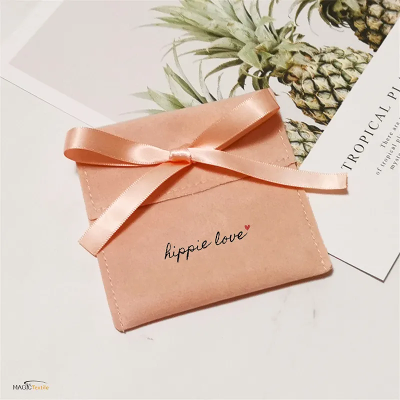 Оптовая продажа 500 шт./лот сумки для ювелирных изделий на заказ конверт с клапаном