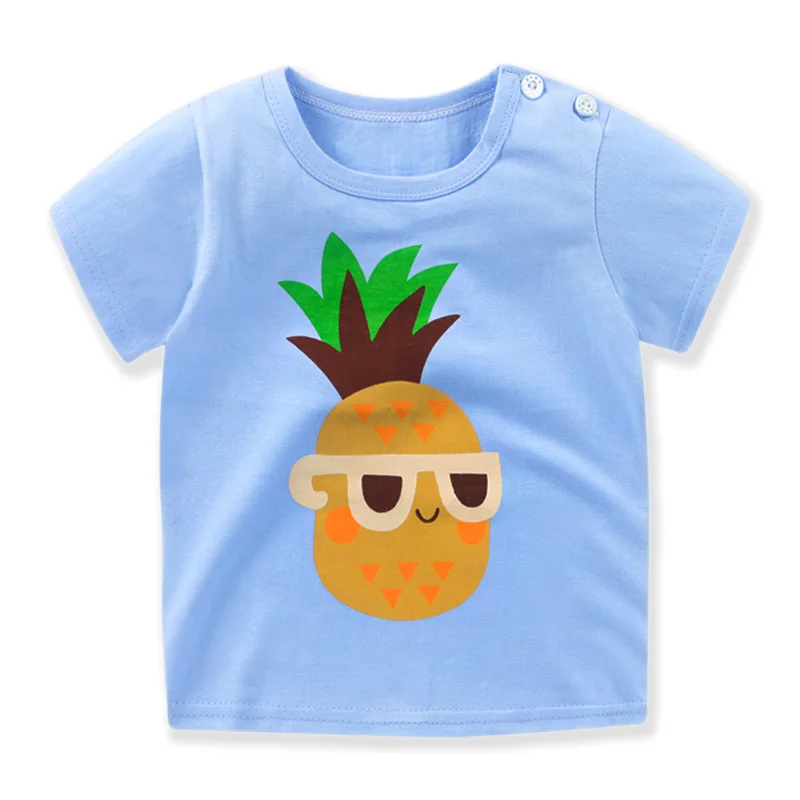 

T Shirt Cartoon Printed Round Neck Short Sleeve 100% Cotton Kids 2 - 13Y Tees Summer Tops Casual Children Regular Cn(origin)