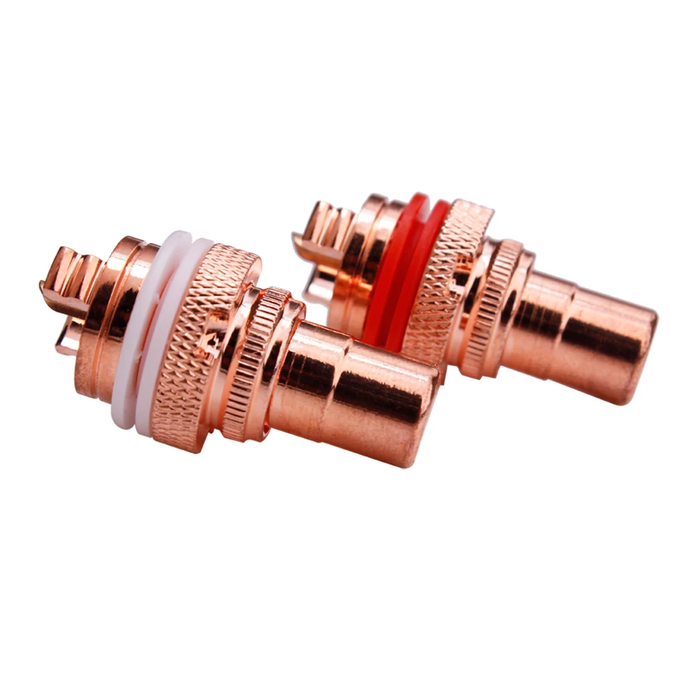 Набор для самостоятельной сборки YYAUDIO 4 штекера Rca с покрытием из красной меди