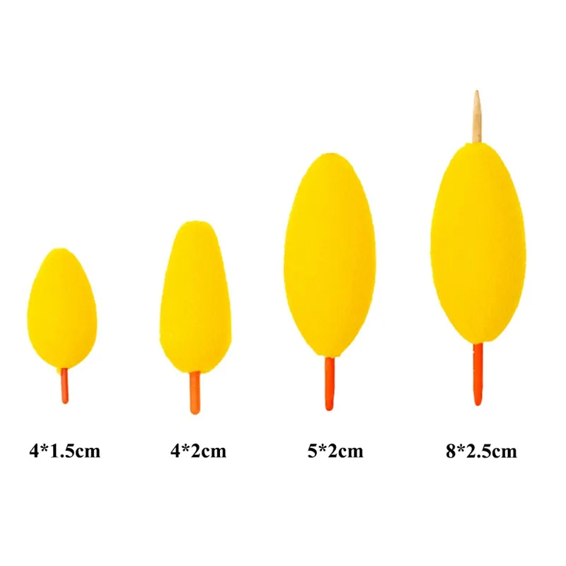 10 шт./лот желтый поплавок для подледной рыбалки набор поплавков из пенопласта буй