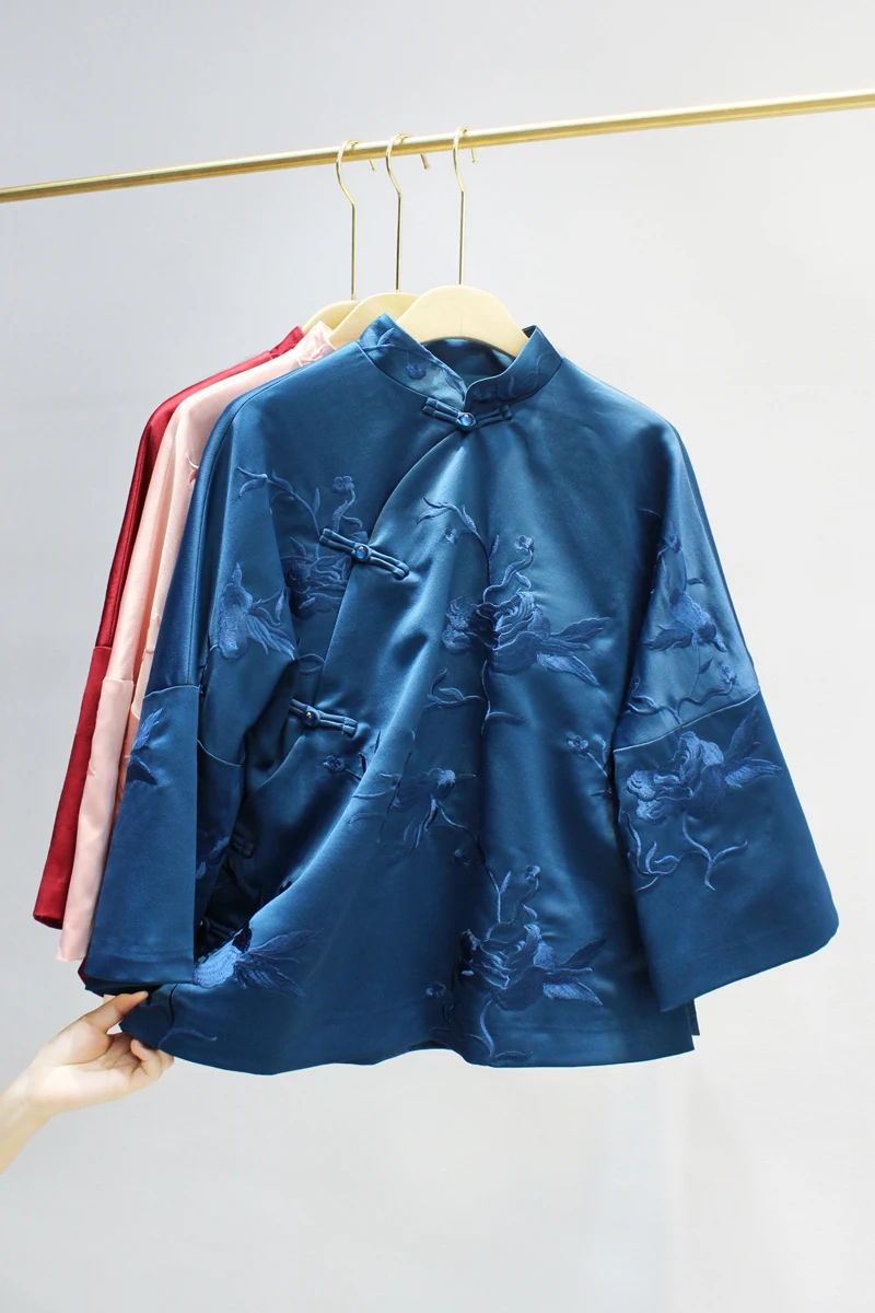 Chinese traditional jackets shirts embroidery new year red costumes | Тематическая одежда и униформа