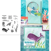 metal cutting dies and stamps stencil templates whale for diy scrapbooking album paper card making embossing dies new 2021
