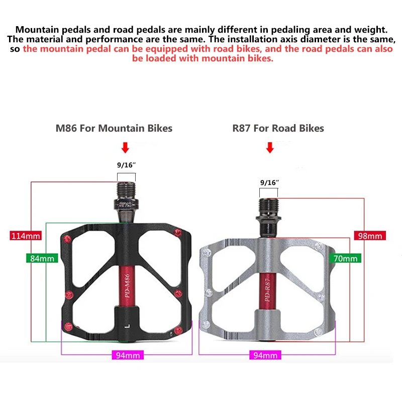 Велосипед 3 подшипники педали ультра легкие прочные MTB дорожный горный велосипед