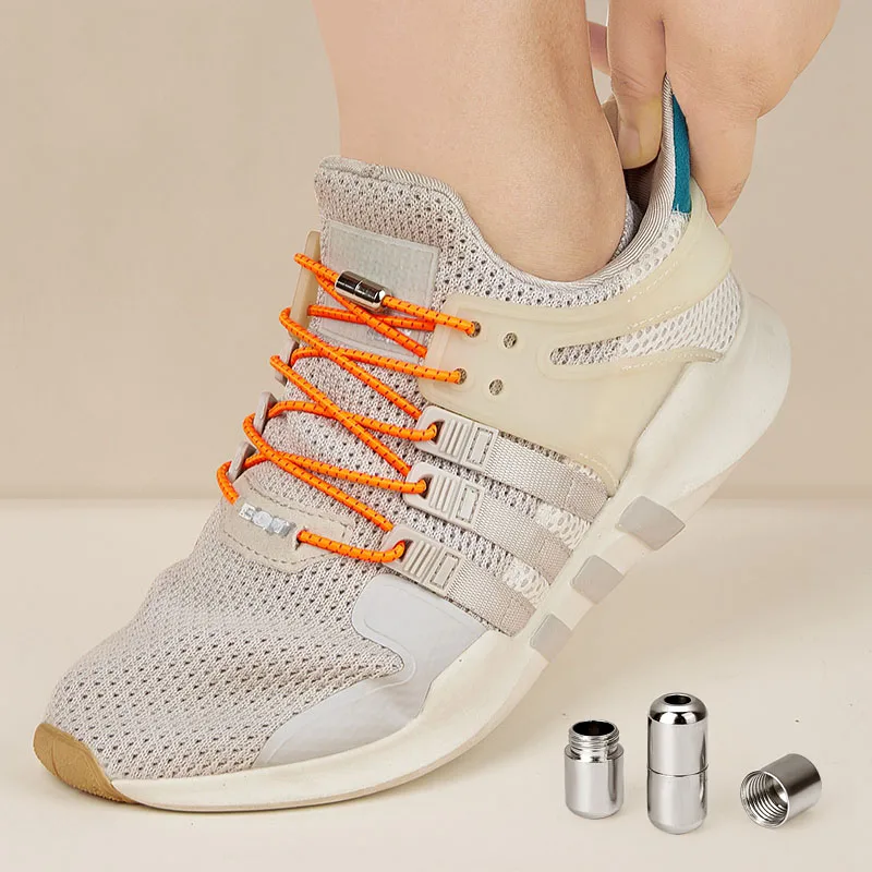 

Светоотражающие эластичные шнурки Металлические шнурки Круглые шнурки без завязок Удобные шнурки с быстрым замком Шнурки для обуви унисек...