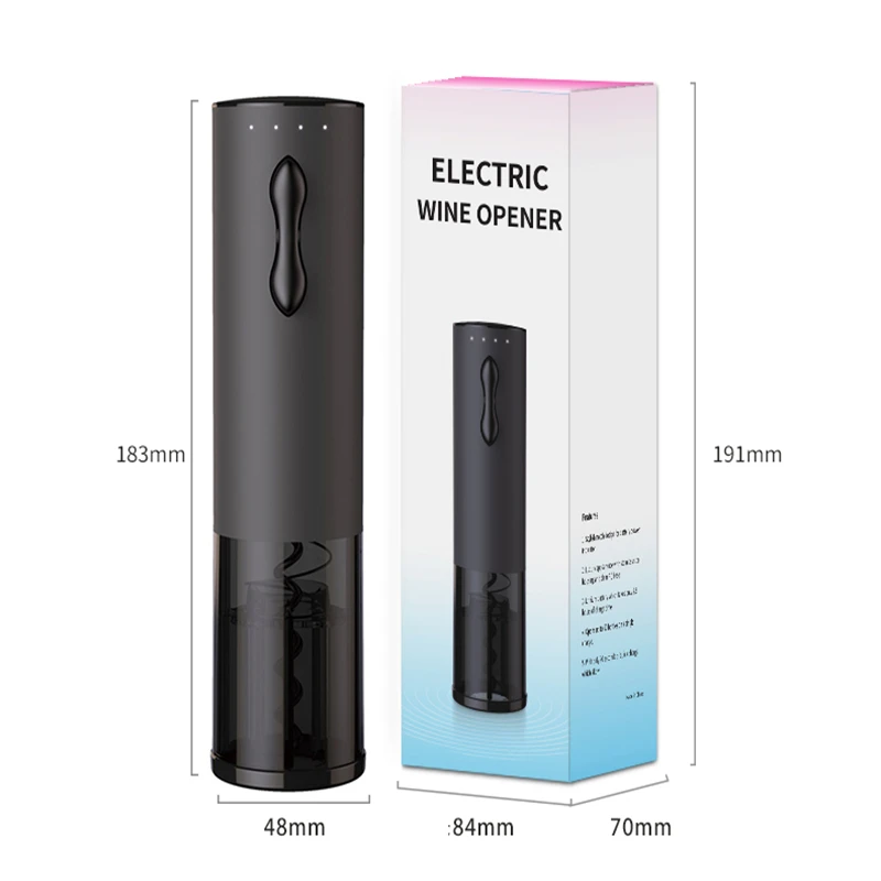 

Electric Wine Opener Set Stainless Steel Automatic Corkscrew USB Lithium Battery Bottle Opener with Foil Cutter Kitchen Tools