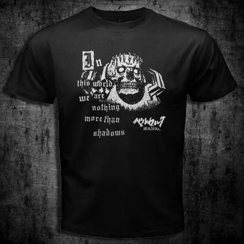 Новинка Берсерк ГАТС Япония аниме манга череп рыцарь черная футболка с рисунком