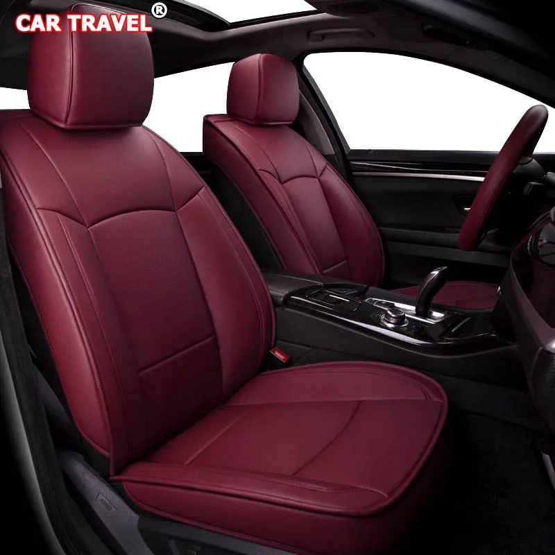 Red wine Изготовьте на заказ кожаный чехол для автомобильного сиденья для Citroen c-Elysee C-Triomph C2 C3-XR C4 C5 C6 C4-Aircross C4 PICASSO DS5 DS6 DS 5LS - Название цвета: Red wine