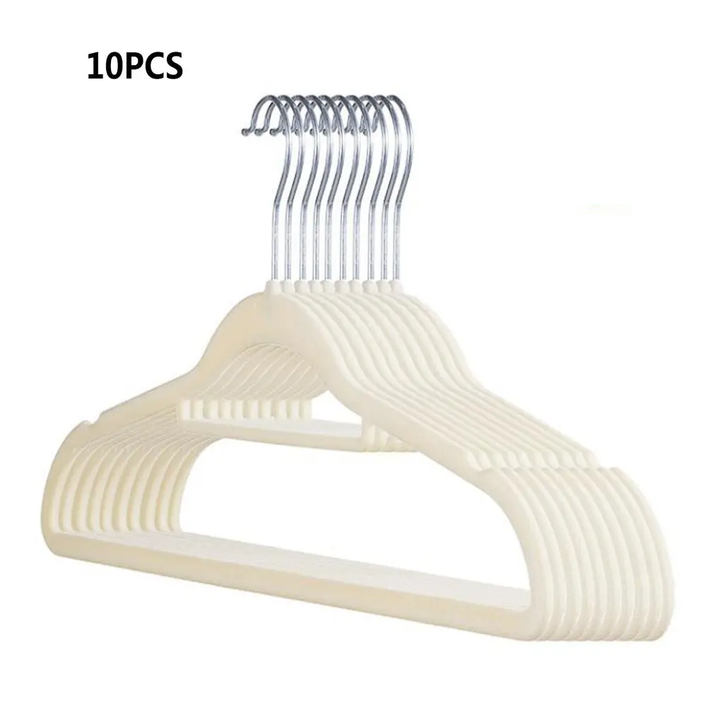 

Ultra-thin Velvet Non-slip Hanger Women Men Natural Finish Drying Rack Durable Metal Structure Hanger Clothing Organizer