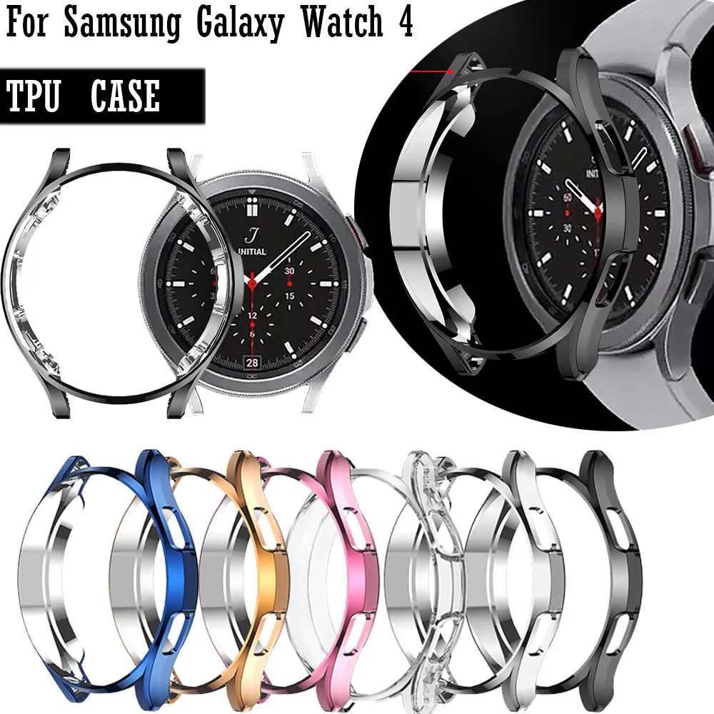 

Screen Protective Watch Case For Samsung Galaxy Watch 4 Classic 42MM 46mm Full Protector Cover Shockproof TPU Transparent Shell