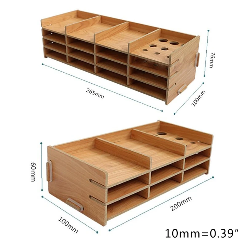 

Practical Diamond Painting Wood Tray Mul-Layer Organizer Boat Holder Jar Tray