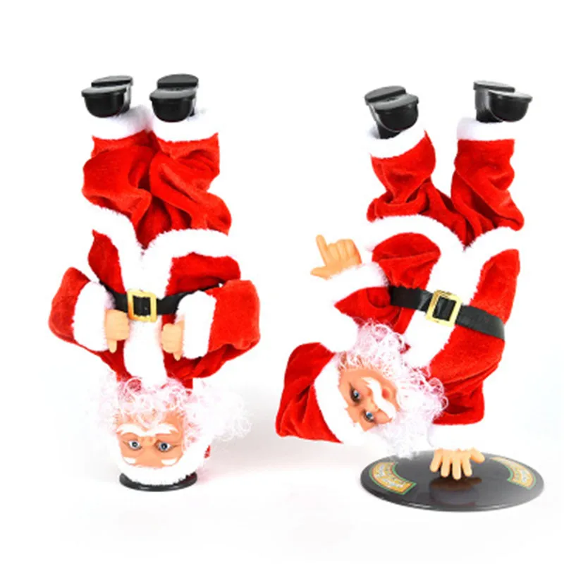 

Creative New Electric Handstand Hip-hop Santa Claus Doll with Music Children's Toys Ornaments Dancing and Singing Christmas gift