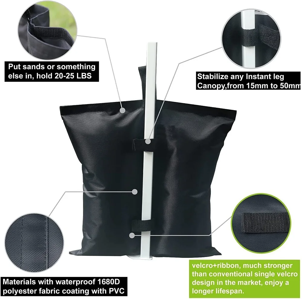 4 шт. уличная палатка для кемпинга песочный мешок навес 420D Оксфордский
