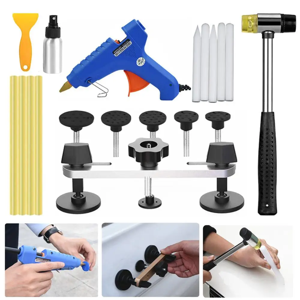 

Paintless Car Dent Repair Tools Glue Puller Glue Gun Dent Tabs Dent Removal Tools Kit