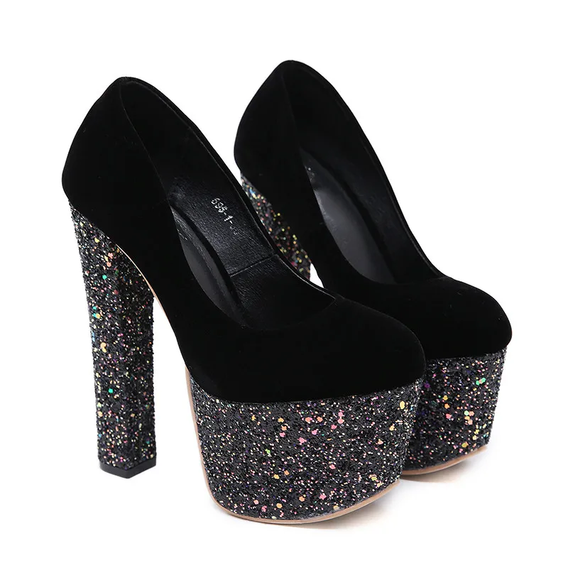 Женские туфли-лодочки на платформе Пикантные туфли из лакированной кожи