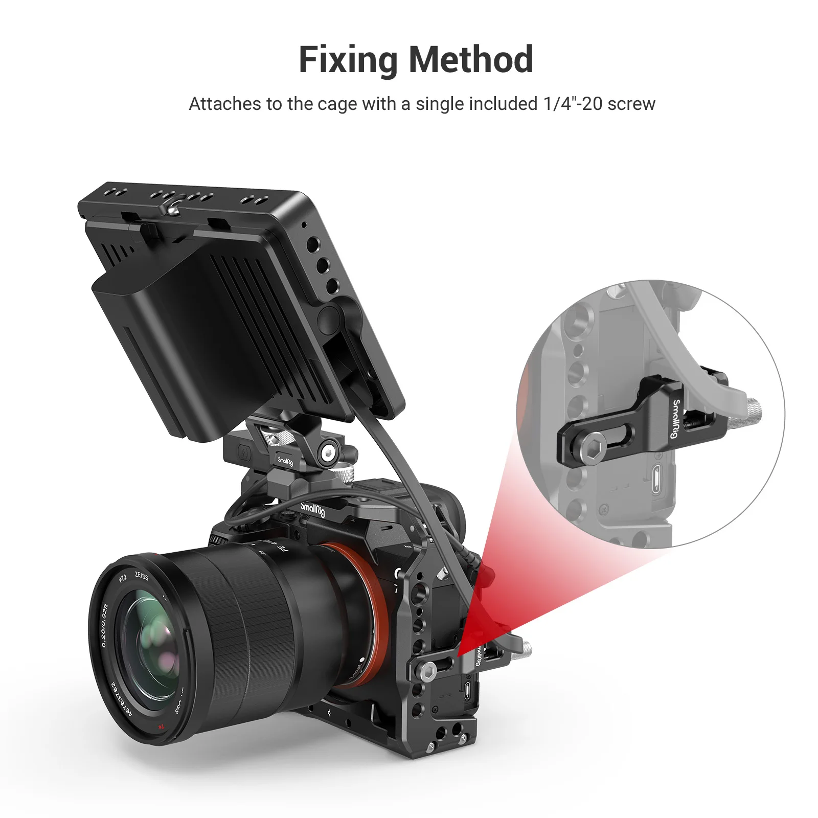 Зажим SmallRig HDMI для Sony A7 III A7R IV клетка совместимая с кабелями разных размеров 3104 |